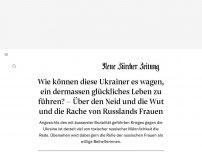 Bild zum Artikel: Wie können diese Ukrainer es wagen, ein dermassen glückliches Leben zu führen? – Über den Neid und die Wut und die Rache von Russlands Frauen