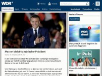 Bild zum Artikel: Eilmeldung: Macron bleibt französischer Präsident