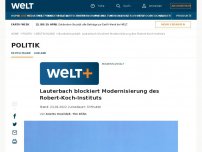 Bild zum Artikel: Lauterbach blockiert Modernisierung des Robert-Koch-Instituts