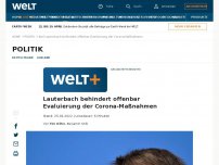 Bild zum Artikel: Lauterbach behindert offenbar Evaluierung der Corona-Maßnahmen