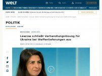 Bild zum Artikel: Lawrow droht mit Angriffe auf Waffenlieferungen und warnt vor drittem Weltkrieg