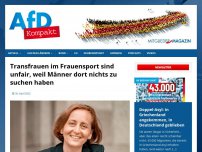 Bild zum Artikel: Transfrauen im Frauensport sind unfair, weil Männer dort nichts zu suchen haben