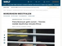 Bild zum Artikel: Fleischkonsum geht zurück - Tönnies meldet deutliches Umsatz-Minus