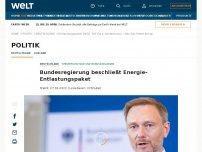 Bild zum Artikel: Bundesregierung beschließt Energie-Entlastungspaket