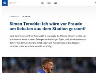 Bild zum Artikel: Simon Terodde: Ich wäre vor Freude am liebsten aus dem Stadion gerannt!