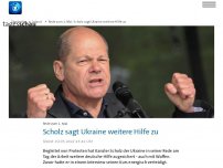 Bild zum Artikel: Bundeskanzler Scholz: Werden Ukraine weiter helfen