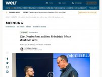 Bild zum Artikel: Die Deutschen müssen Friedrich Merz dankbar sein