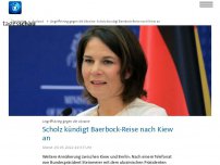 Bild zum Artikel: Bundeskanzler Scholz: Baerbock wird in die Ukraine reisen