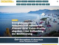 Bild zum Artikel: Energiekonzerne in Griechenland müssen 90 Prozent ihrer Extra-Profite abgeben – zur Entlastung der Bevölkerung