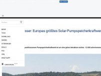 Bild zum Artikel: Sonne hebt Wasser: Europas größtes Solar-Pumpspeicherkraftwerk geht ans Netz
