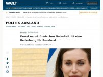 Bild zum Artikel: Kreml nennt finnischen Nato-Beitritt eine Bedrohung für Russland