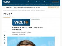 Bild zum Artikel: Selbst die Ampel lässt Lauterbach auflaufen