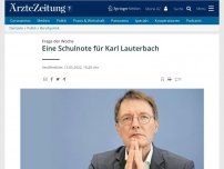 Bild zum Artikel: Eine Schulnote für Karl Lauterbach