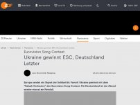 Bild zum Artikel: Ukraine gewinnt ESC, Deutschland Letzter