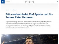 Bild zum Artikel: S04 verabschiedet fünf Spieler und Co-Trainer Peter Hermann