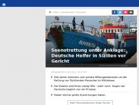 Bild zum Artikel: Seenotrettung unter Anklage: Deutsche Helfer in Sizilien vor Gericht