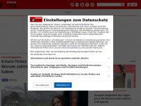 Bild zum Artikel: Entlastungspaket: 9-Euro-Ticket ist für viele unbrauchbar:...