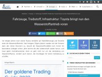 Bild zum Artikel: Fahrzeuge, Treibstoff, Infrastruktur: Toyota bringt nun den Wasserstoffantrieb voran