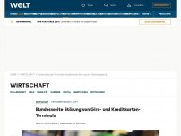 Bild zum Artikel: Bundesweite Störung von Giro- und Kreditkarten-Terminals