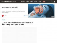 Bild zum Artikel: „Lasse mir von Diktatur nix befehlen“: Kickl trägt ab 1. Juni Maske