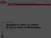 Bild zum Artikel: Tigermücke ist zurück: So schützen Sie sich am besten vor Mückenstichen