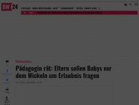 Bild zum Artikel: Pädagogin rät: Eltern sollen Babys vor dem Wickeln um Erlaubnis fragen