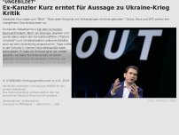 Bild zum Artikel: Ex-Kanzler Kurz: 'Noch jeder Krieg hat mit Verhandlungen ein Ende gefunden'