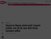 Bild zum Artikel: Einmal im Monat reicht nicht: Experte erklärt, wie oft ihr euer Bett frisch beziehen solltet