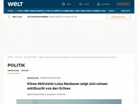 Bild zum Artikel: Klimaaktivistin Luisa Neubauer zeigt sich schwer enttäuscht von den Grünen