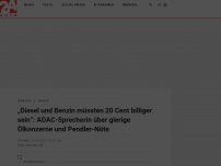 Bild zum Artikel: „Diesel und Benzin müssten 20 Cent billiger sein“: ADAC-Sprecherin über gierige Ölkonzerne und Pendler-Nöte