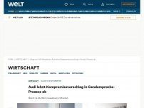 Bild zum Artikel: Audi lehnt Kompromissvorschlag in Gendersprache-Prozess ab