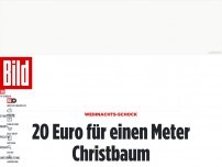 Bild zum Artikel: Weihnachts-Schock - 20 Euro für einen Meter Christbaum