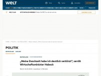 Bild zum Artikel: „Meine Duschzeit habe ich deutlich verkürzt“, verrät Wirtschaftsminister Habeck