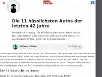 Bild zum Artikel: Die 11 hässlichsten Autos der letzten 42 Jahre