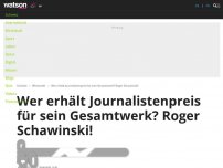 Bild zum Artikel: Wer erhält Journalistenpreis für sein Gesamtwerk? Roger Schawinski!