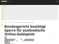 Bild zum Artikel: Bundesgericht bestätigt Sperre für ausländische Online-Geldspiele