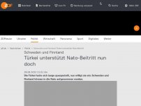 Bild zum Artikel: Helsinki: Türkei unterstützt Nato-Beitritt