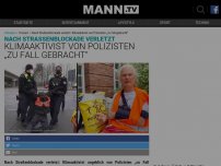 Bild zum Artikel: Schlüsselbeinbruch: Klima-Aktivist bei Straßenblockade verletzt