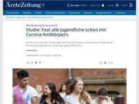 Bild zum Artikel: Studie: Fast alle Jugendliche schon mit Corona-Antikörpern