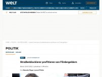 Bild zum Artikel: Straßenblockierer profitieren von Fördergeldern