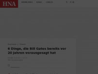 Bild zum Artikel: 6 Dinge, die Bill Gates bereits vor 20 Jahren vorausgesagt hat