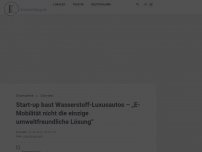 Bild zum Artikel: Start-up baut Wasserstoff-Luxusautos – „E-Mobilität nicht die einzige umweltfreundliche Lösung“