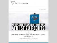 Bild zum Artikel: Bochum: Fraktion trat aus AfD aus – sie ist zu rechts