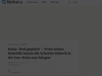 Bild zum Artikel: Katar-Deal geplatzt – Trotz seines Kiefalls lassen die Scheichs Habeck in der Gas-Krise nun hängen