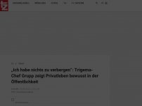 Bild zum Artikel: „Ich habe nichts zu verbergen“: Trigema-Chef Grupp zeigt Privatleben bewusst in der Öffentlichkeit