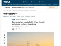 Bild zum Artikel: Strompreis fast verzehnfacht – Diese Kurve ist Vorbote der nächsten Mega-Krise