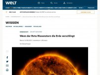 Bild zum Artikel: Wenn der Rote Riesenstern die Erde verschlingt