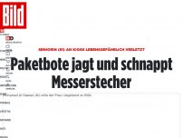 Bild zum Artikel: Seniorin (81) lebensgefährlich verletzt - Paketbote jagt und schnappt Messerstecher