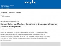 Bild zum Artikel: Roland Kaiser und Tochter Annalena gründen gemeinsames Künstlermanagement