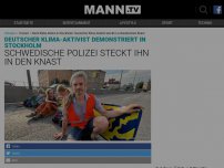Bild zum Artikel: Nach Klebe-Aktion in Stockholm: Deutscher Klima-Aktivist steckt in schwedischem Knast